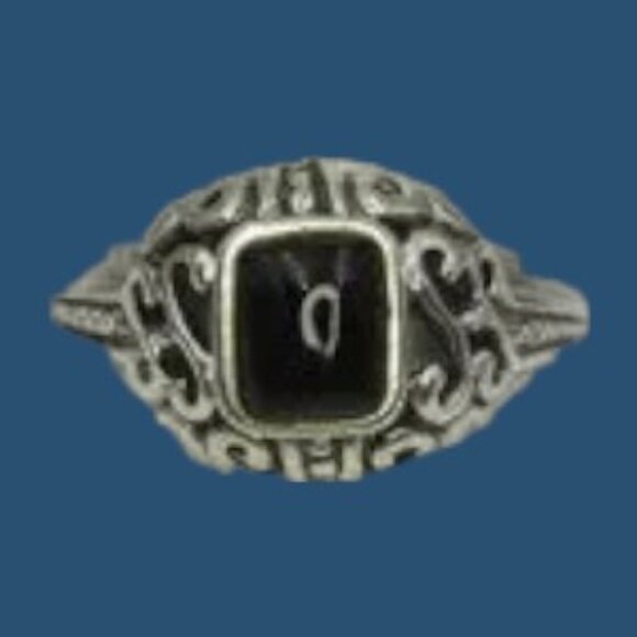 Vintage FAS Onyx Signet Sterling Silver Ring 925 - Picture 3 of 8